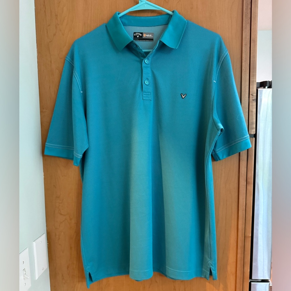 Callaway Blue Polo Shirt Classic Short-Sleeve Design